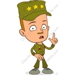 Cartoon Military Officer