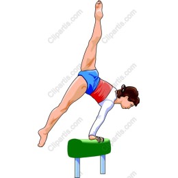 Gymnast Performing Balance Move
