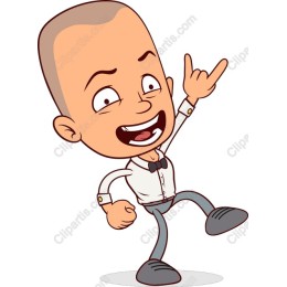 Cheerful Tuxedo Character