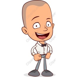 Cheerful Cartoon Character