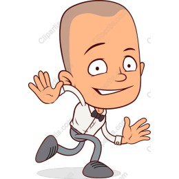Cheerful Tuxedo Character