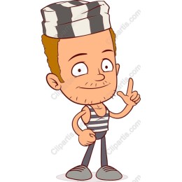 Playful Cartoon Prisoner