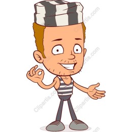 Cheerful Cartoon Prisoner