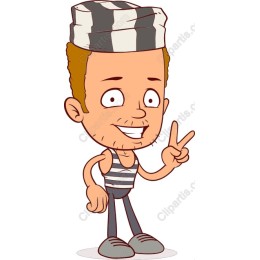 Cheerful Cartoon Prisoner