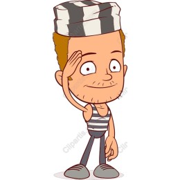 Charming Cartoon Inmate Character