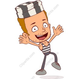 Cheerful Cartoon Prisoner