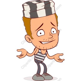 Playful Cartoon Convict