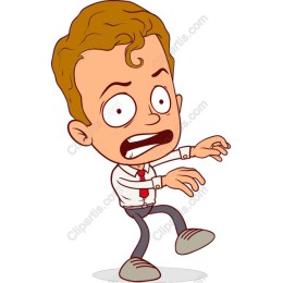 Startled Businessman Cartoon