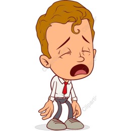 Expressive Disappointed Cartoon Character