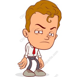 Expressive Young Man Cartoon