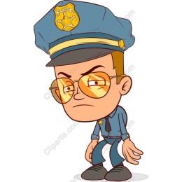 Whimsical Cartoon Police Officer