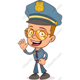 Charming Cartoon Police Officer