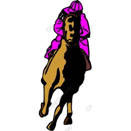 Dynamic Jockey on Horse