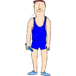 Cheerful Male Swimmer.