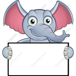 Cheerful Elephant Clipart