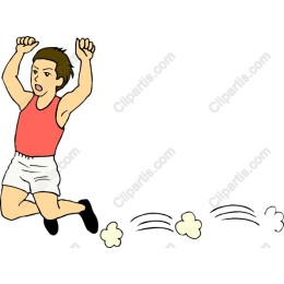 Dynamic Male Athlete Jumping
