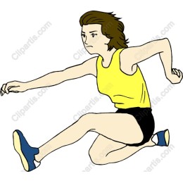 Dynamic Female Athlete Sprinting