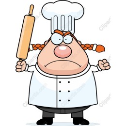 Playful Cartoon Chef with Rolling Pin