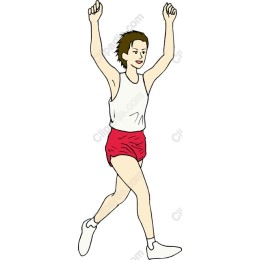 Joyful Athlete Victory