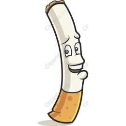 Cheerful Cartoon Cigarette Character
