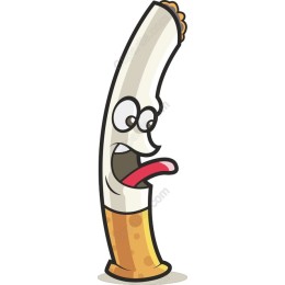 Whimsical Cartoon Cigarette