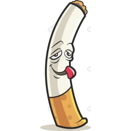 Whimsical Cartoon Cigarette