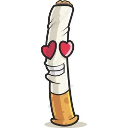 Whimsical Cartoon Cigarette