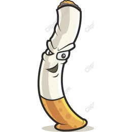 Whimsical Cartoon Cigarette