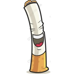 Whimsical Cartoon Cigarette