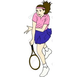 Dynamic Female Tennis Player