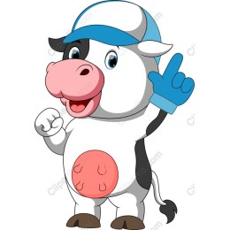 Cheerful Cartoon Cow
