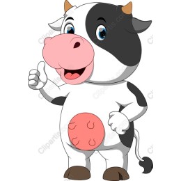 Cheerful Cartoon Cow