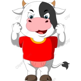Cheerful Cartoon Cow
