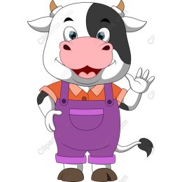 Charming Cartoon Cow