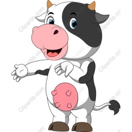 Adorable Cartoon Cow