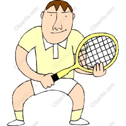 Cartoon Tennis Player