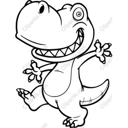 Cheerful Cartoon T-Rex