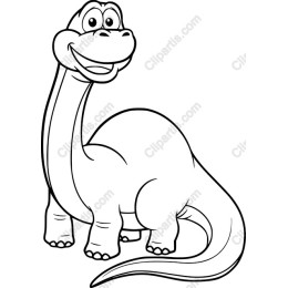 Cheerful Cartoon Dinosaur