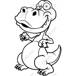 Playful Cartoon Dinosaur
