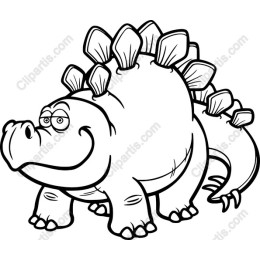 Charming Cartoon Stegosaurus