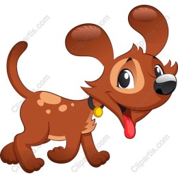 Playful Cartoon Dog