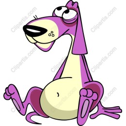 Playful Purple Dog