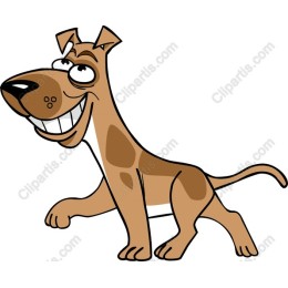 Playful Cartoon Dog