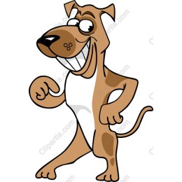 Cheerful Cartoon Dog