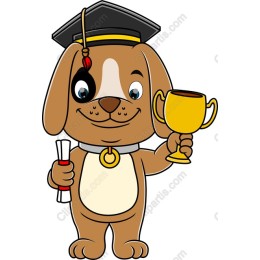Charming Graduation Dog