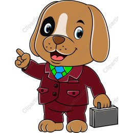 Dapper Dog in Suit