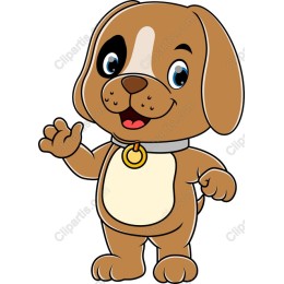 Adorable Cartoon Puppy