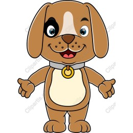 Playful Cartoon Dog