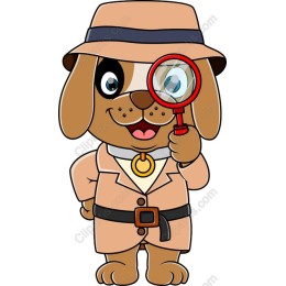 Cheerful Detective Dog