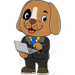 Cute Business Dog